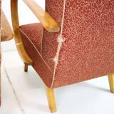 1950s Jindrich Halabala Set of Two Armchairs, Czechoslovakia