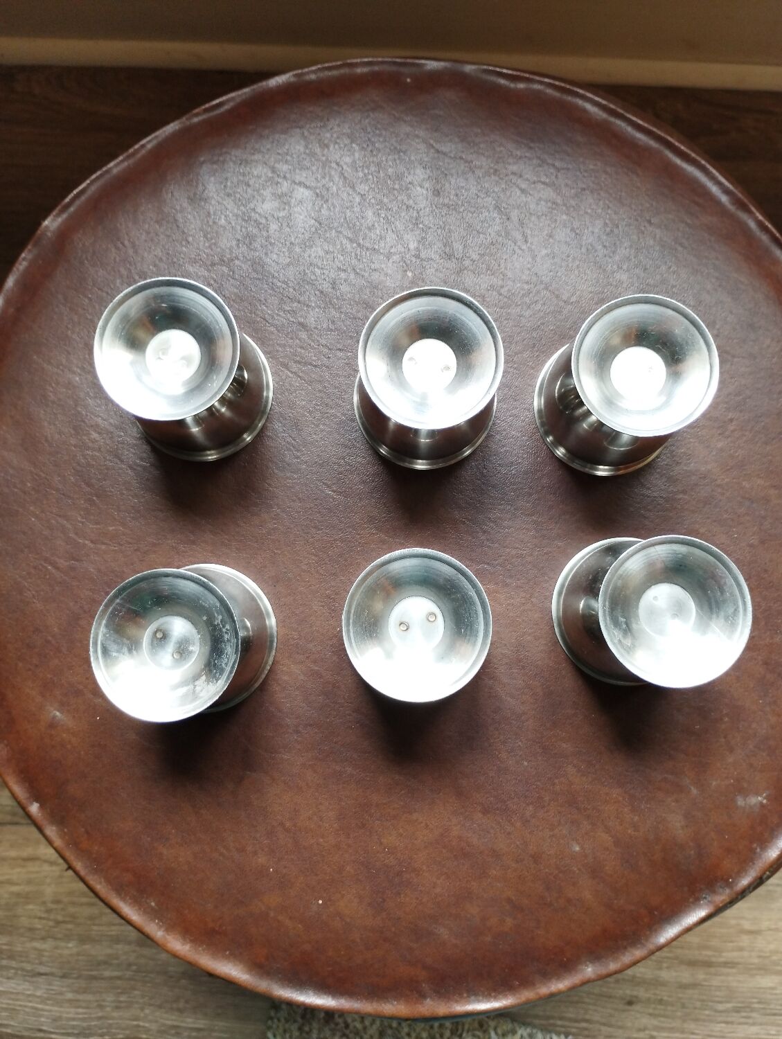 Stainless steel eggcups