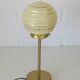 Lampe de bureau Art Déco / Lampe de table en verre beige soufflé à la main revisitée