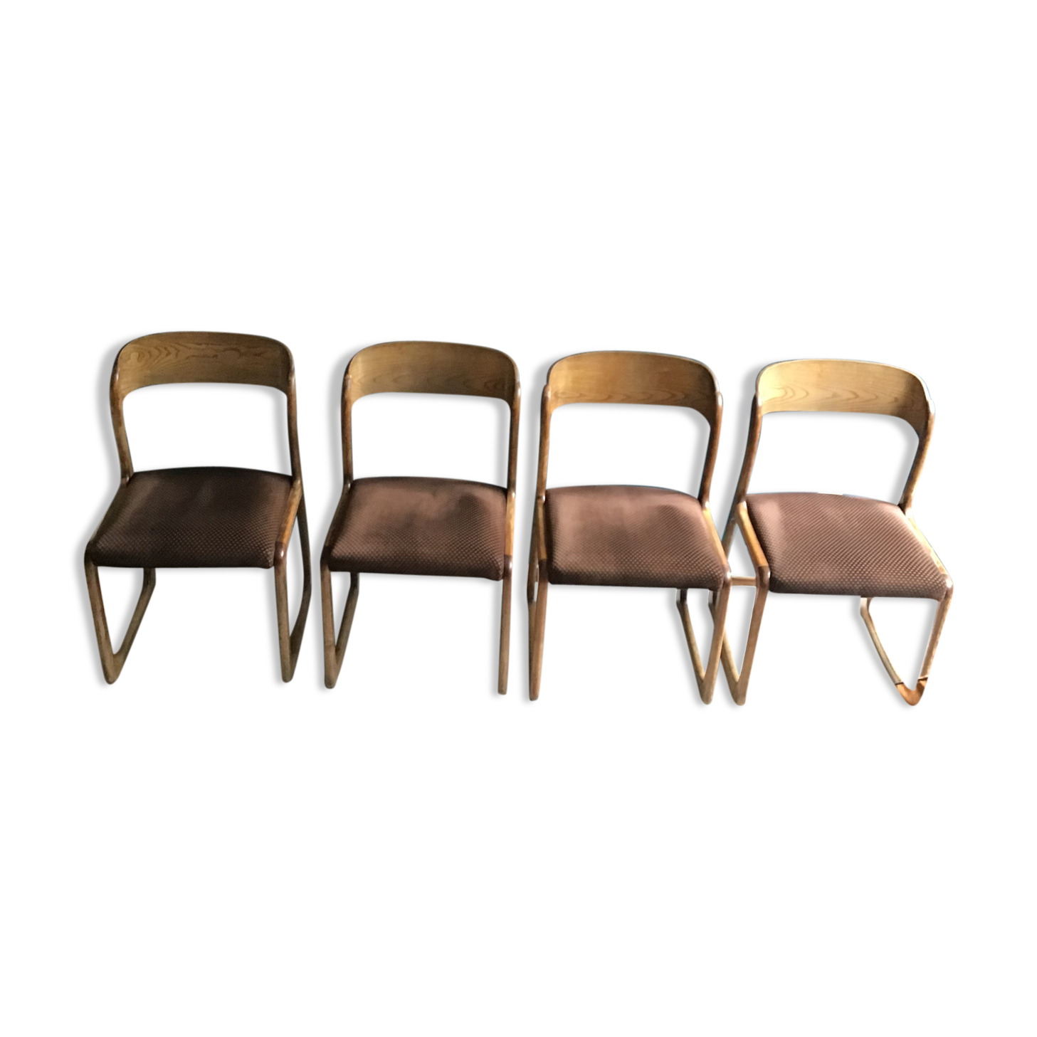 Lot of 4 sled chairs