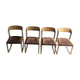 Lot of 4 sled chairs