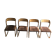 Lot de 4 chaises traineau