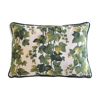 Cushion in old canvas Romanex 50s Ivy decor 40x60cm