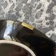 Black ceramic binge hand and cup 1970