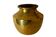 Ethnic vase in antique brass, handcrafted in India.