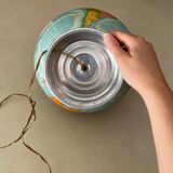 Old luminous earth globe