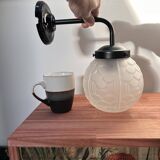 Black art deco wall light