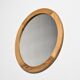 Round solid pine mirror, Les Arcs, circa 1980