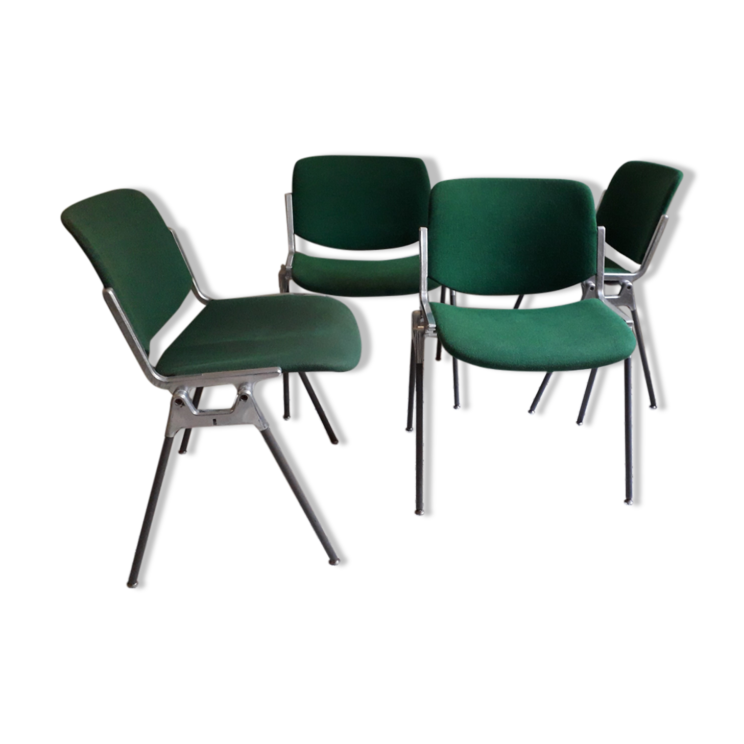 Set of 4 chairs DSC 106 design Giancarlo Piretti for Castelli