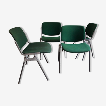 Set of 4 chairs DSC 106 design Giancarlo Piretti for Castelli