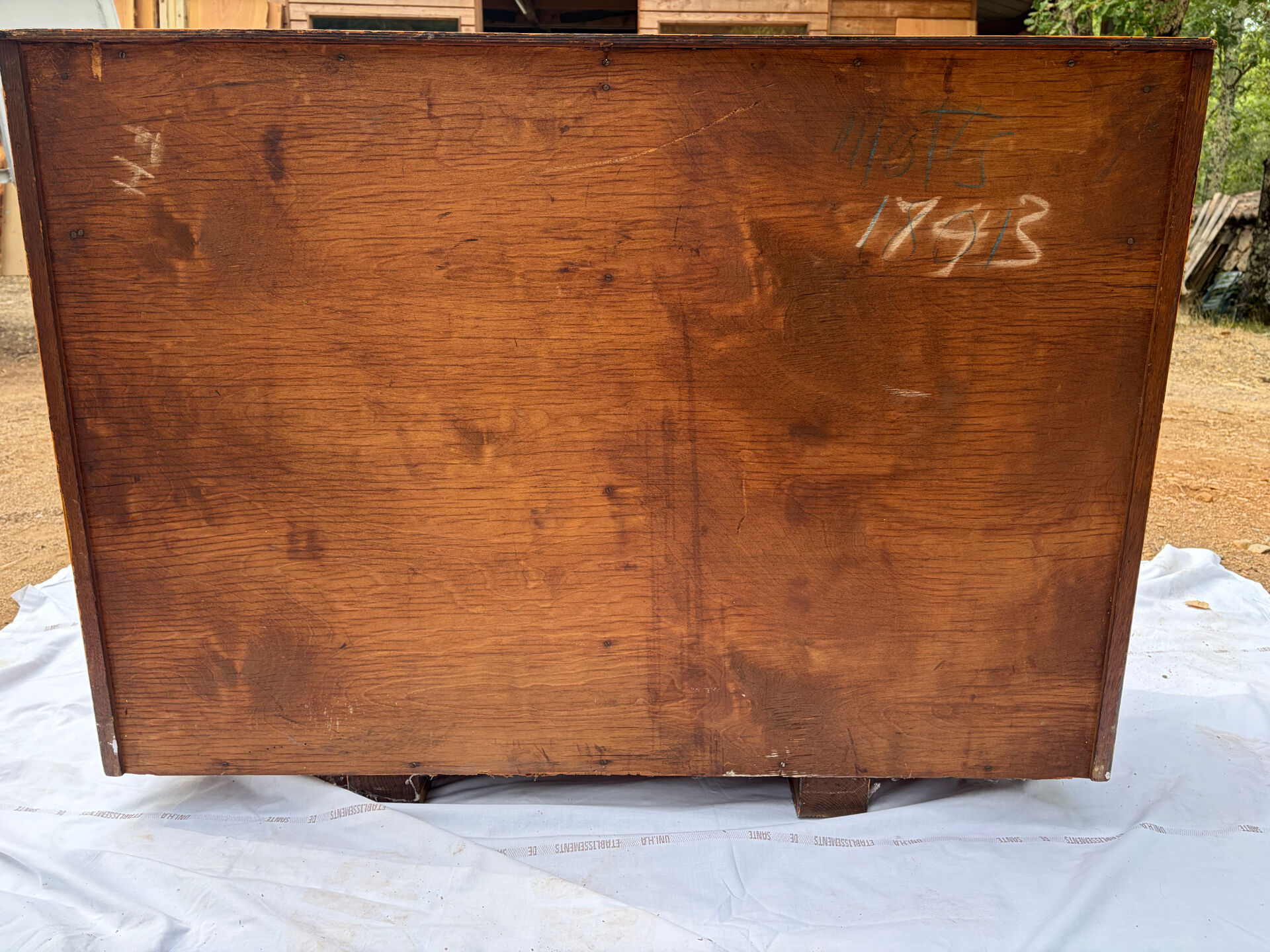Low buffet / Art Deco sideboard (1930s) revamped in Folk / Bohemian style.