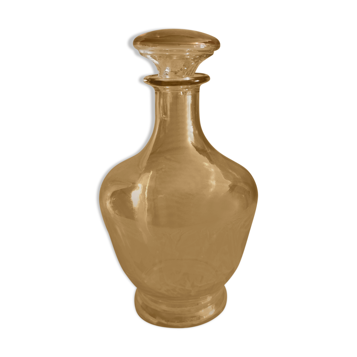 Glass Art Decarafe with golden reflections