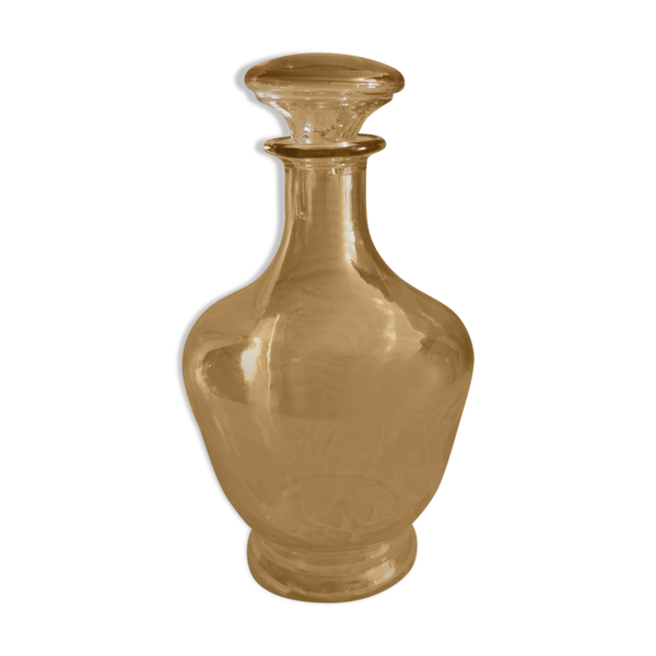 Carafe Art déco en verre à reflets dorés