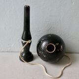 Bilboquet old lacquered black 18 cm