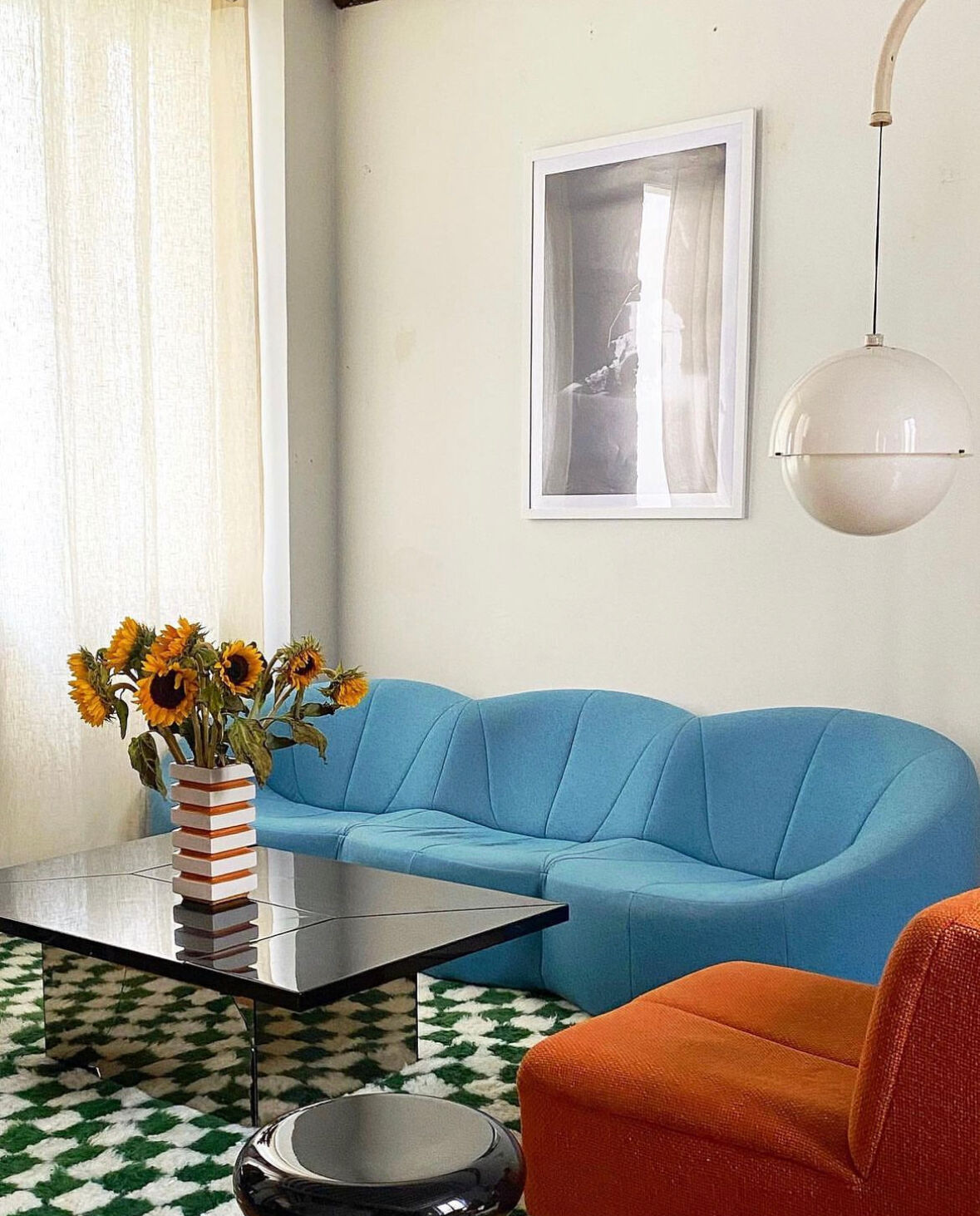 3 Seater Sofa "Pumpkin" by Paulin