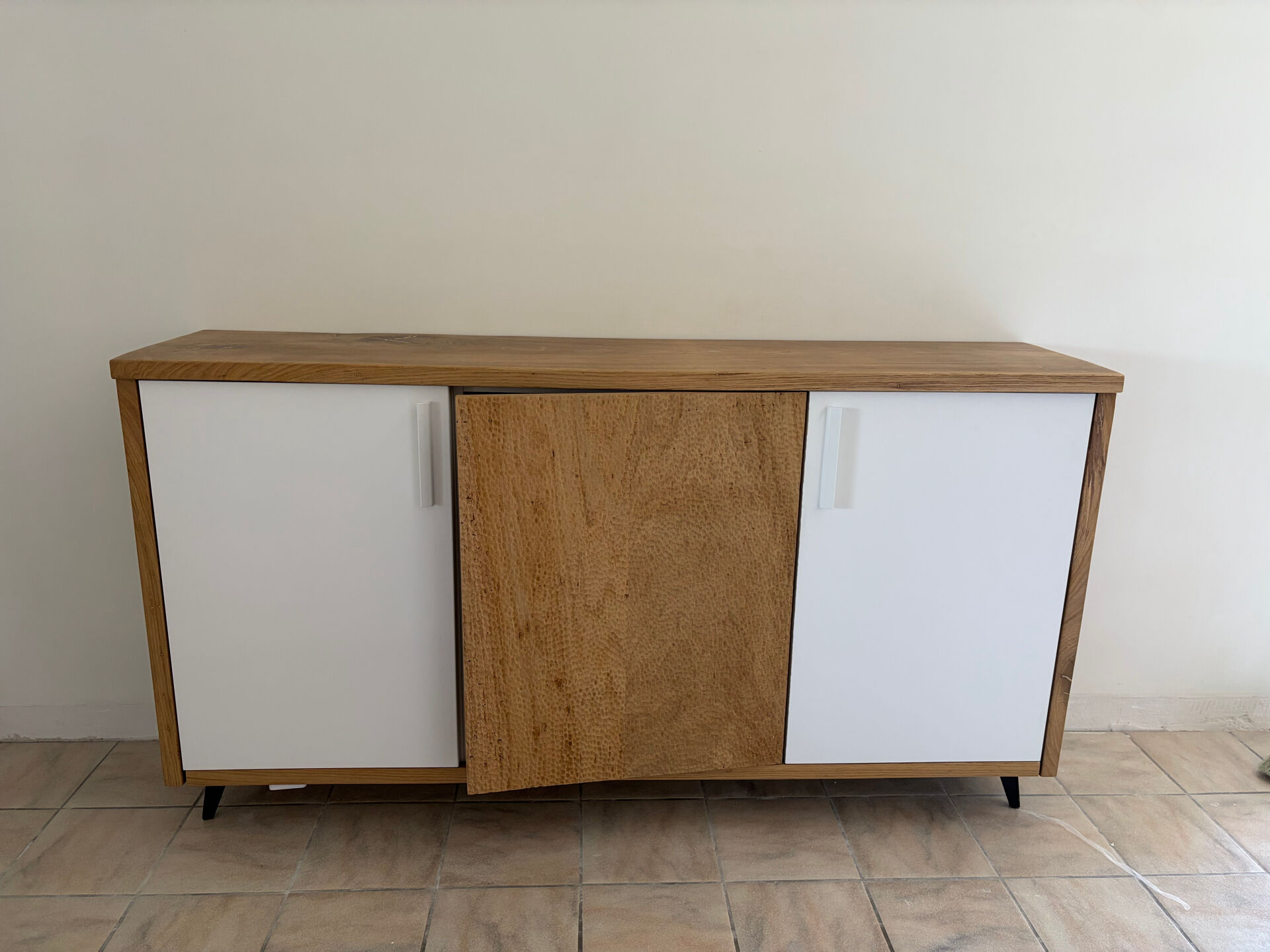3-door solid oak sideboard