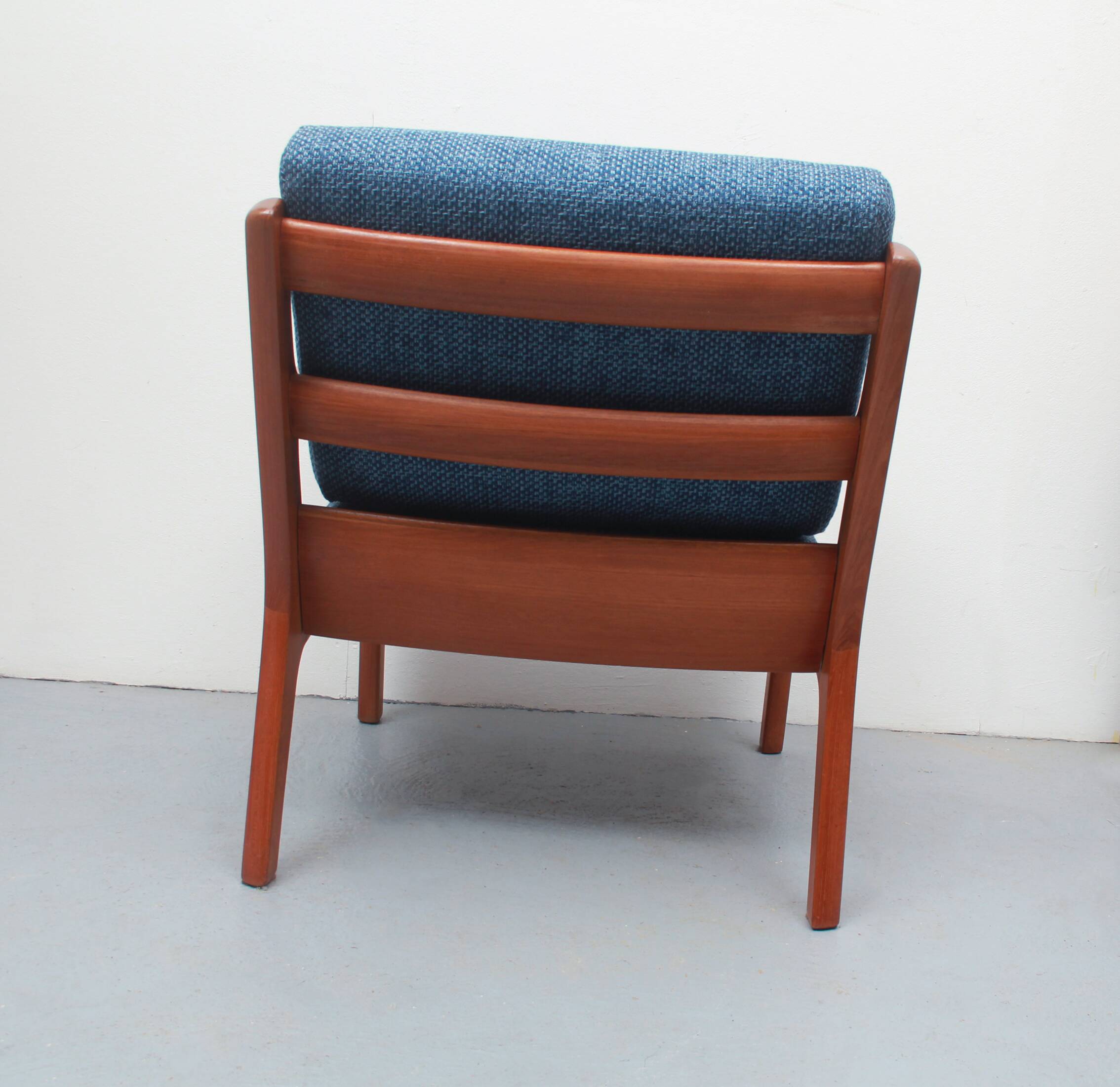 1960s armchair + ottomane teak, Ole Wanscher for Cado
