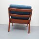 1960s armchair + ottomane teak, Ole Wanscher for Cado