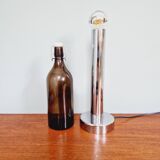 Tubular chrome metal table lamp, 1970s