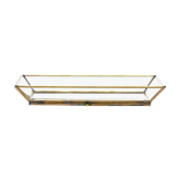 Plateau déco à fond double en verre et laiton