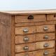 Old workshop furniture from 1930 in fir wood.