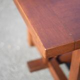 Farmhouse table with extensions and its 2 benches, living room table, solid wood table, kitchen, chalet, ca