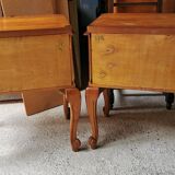 Oak bedside