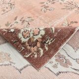5x8 Peah Pink & Brown Floral Pattern Vintage Rug, 166x258Cm