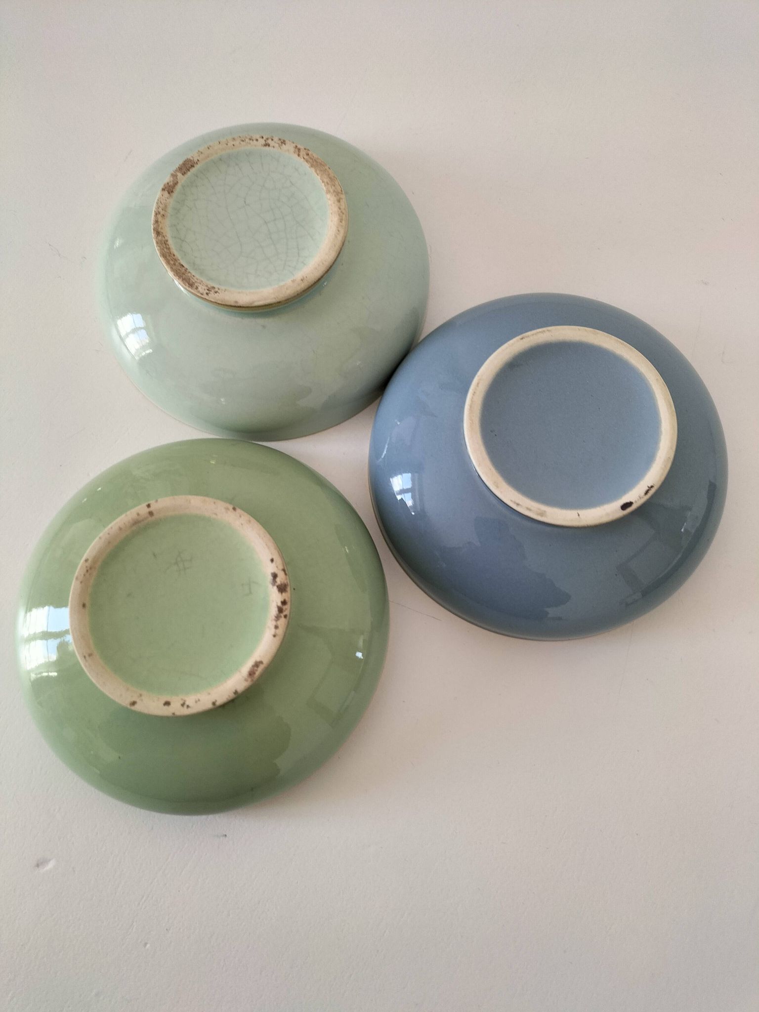 Trois coupelles vintage pastel