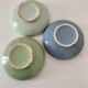 Three vintage pastel bowls