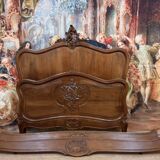 Louis XV Style Center Bed in Walnut