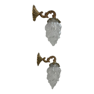 Pair of vintage art-deco sconces
