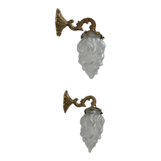 Pair of vintage art-deco sconces