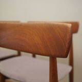 Set of four teak chairs, Danish design, 1960s, designer: H.W. Klein