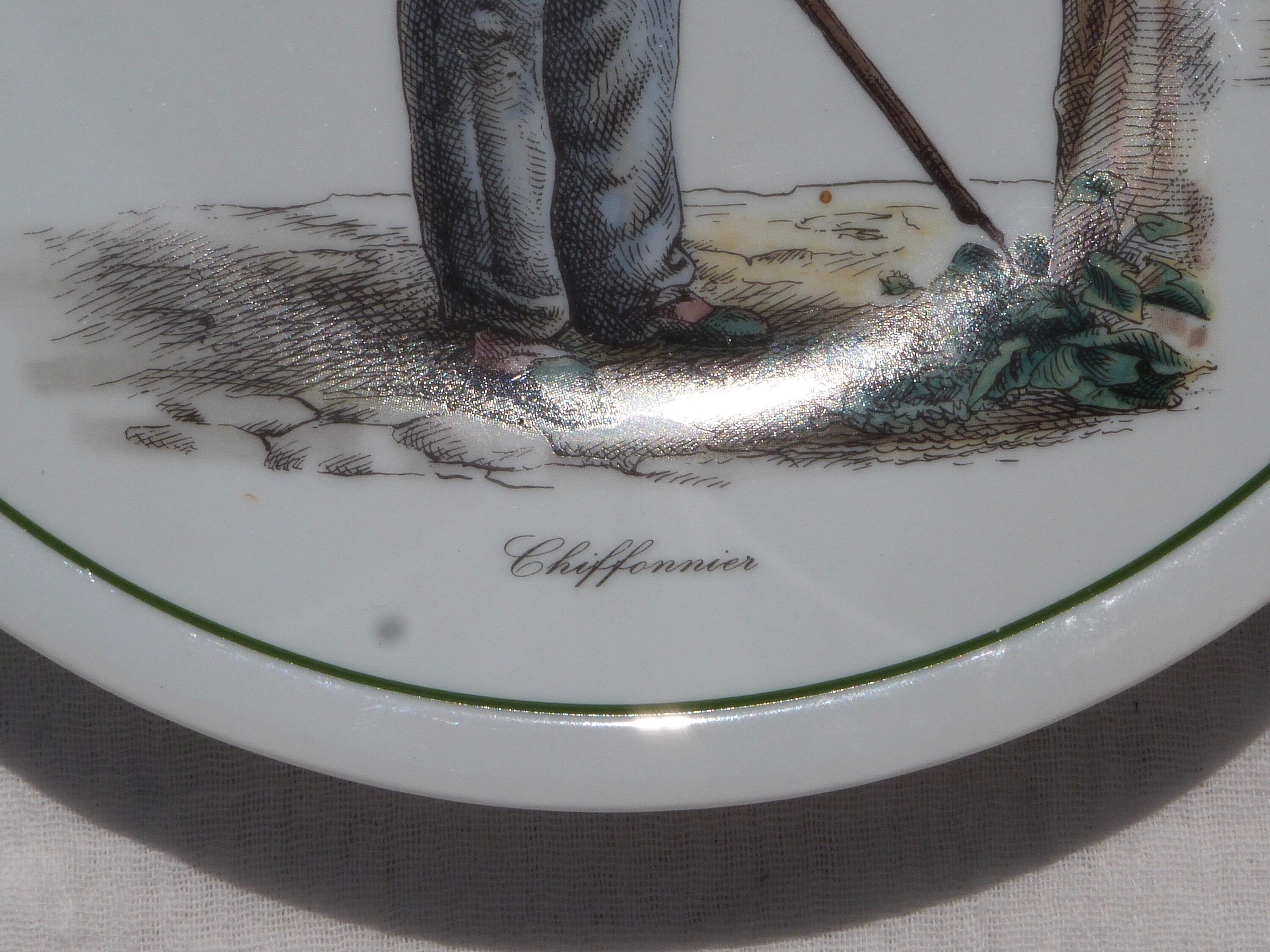 Set of 6 dessert plates "Métiers Vieux Paris"