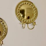 Paire d'appliques suédoises en laiton des années 1970