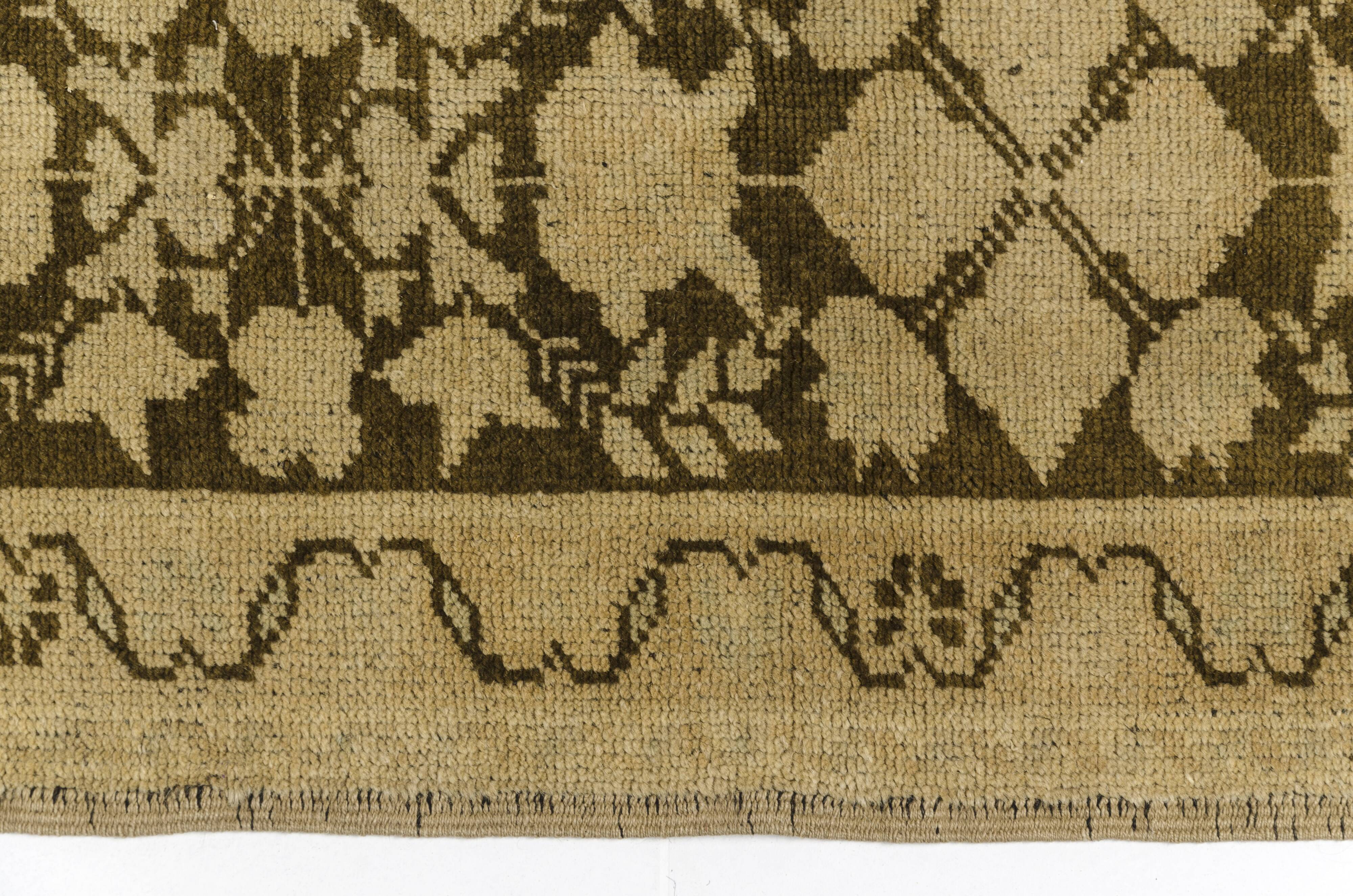 Oushak Handknotted Vintage Floor Rug