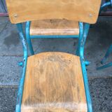 4 vintage school industrial chairs