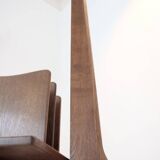 Lampadaire en chêne Français avec rangement coin lecture
