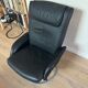 Ikea malung leather armchairs black