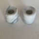 Lot of 2 White marble candlesticks, grey veins