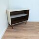 Vintage wood and white storage unit