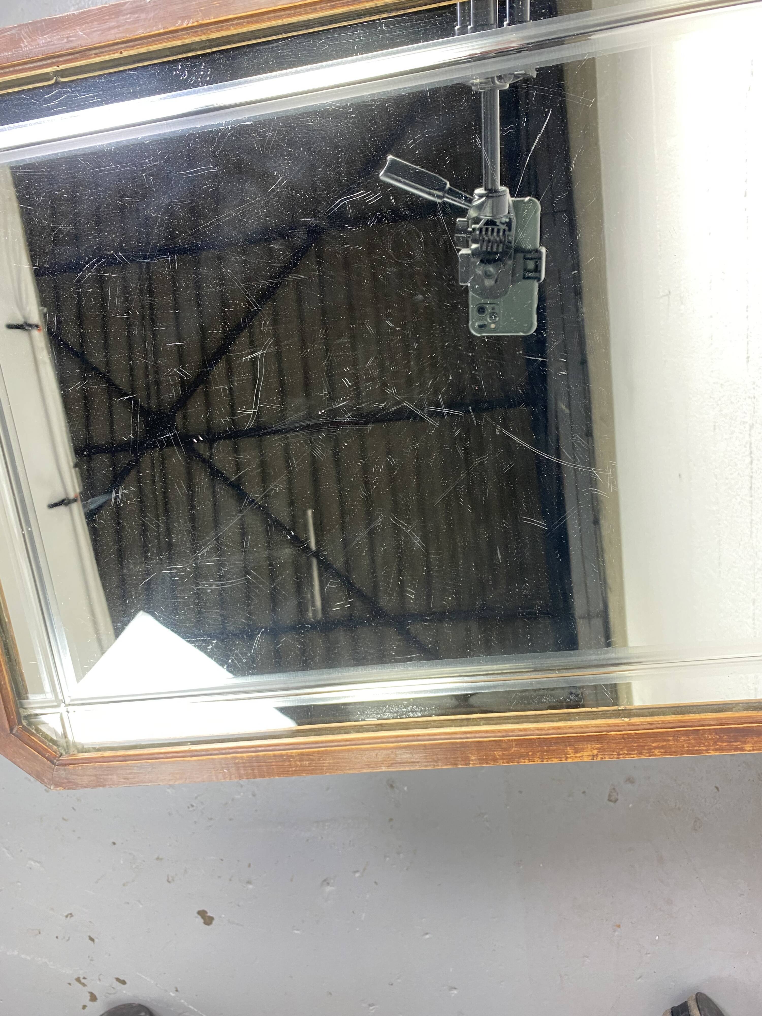 Table basse rectangle années 40 miroir