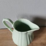Vintage carafe pitcher Salins les Bains France mint green