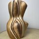 Ceramic vase in wood style by Grandjean Jourdan in Vallauris