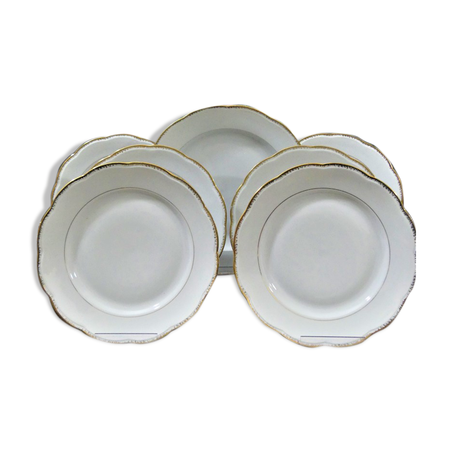 Vintage white and gold table service, antique table service