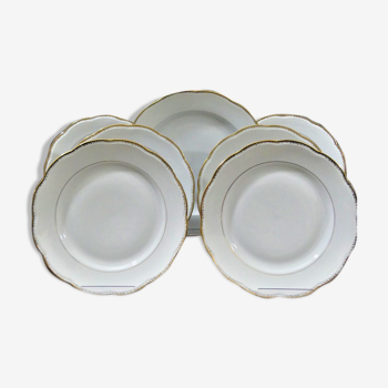 Vintage white and gold table service, antique table service