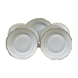 Service de table vintage blanc et or, service de table ancien