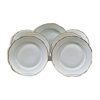 Vintage white and gold table service, antique table service