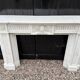 Louis XVI style fireplace in white Carrara marble circa 1880.